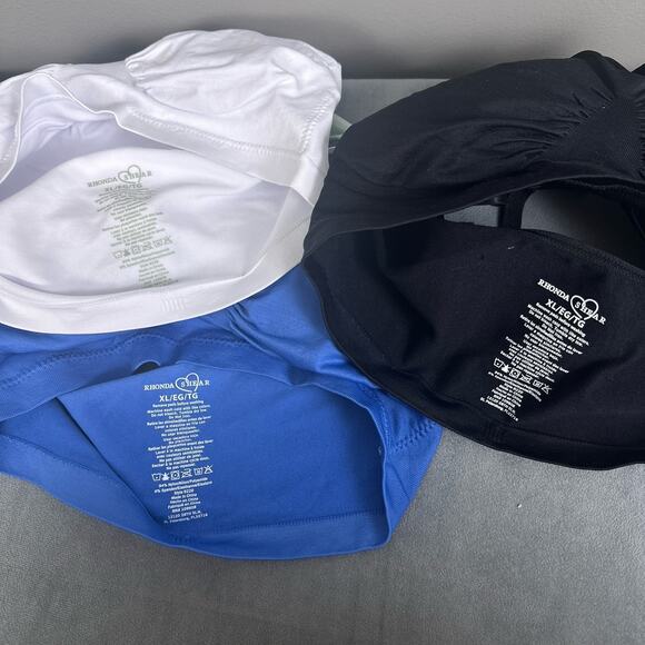 Rhonda Shear Bra Set Lot of 3 Size XL White Black Ahh Seamless Ombre Blue 9220 - Picture 6 of 6